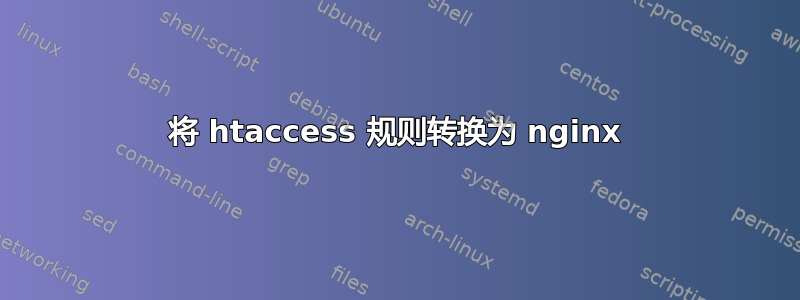 将 htaccess 规则转换为 nginx