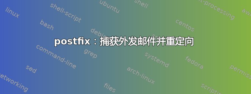 postfix：捕获外发邮件并重定向