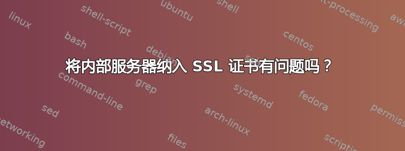 将内部服务器纳入 SSL 证书有问题吗？