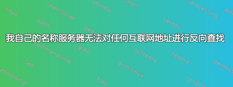 我自己的名称服务器无法对任何互联网地址进行反向查找