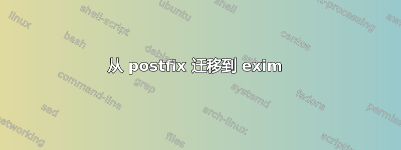 从 postfix 迁移到 exim 