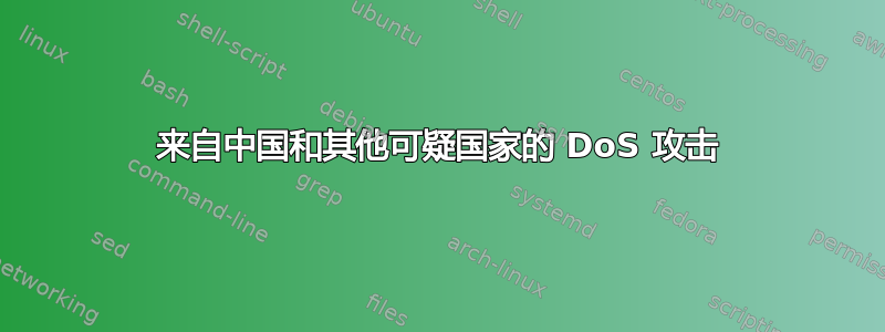 来自中国和其他可疑国家的 DoS 攻击