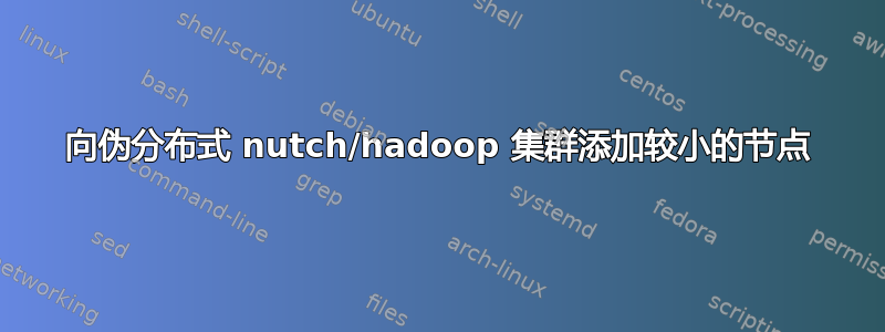 向伪分布式 nutch/hadoop 集群添加较小的节点