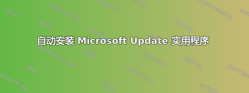 自动安装 Microsoft Update 实用程序