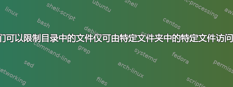 我们可以限制目录中的文件仅可由特定文件夹中的特定文件访问吗