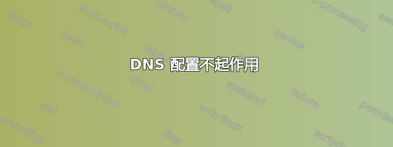 DNS 配置不起作用