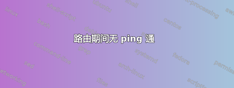 路由期间无 ping 通 