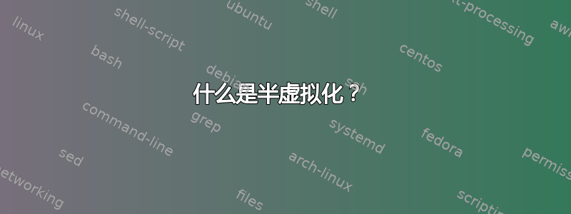 什么是半虚拟化？ 