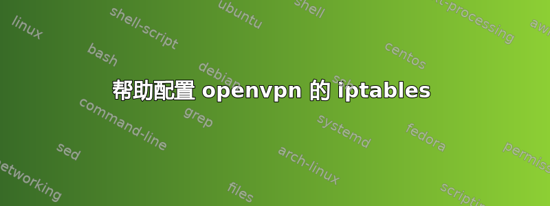 帮助配置 openvpn 的 iptables