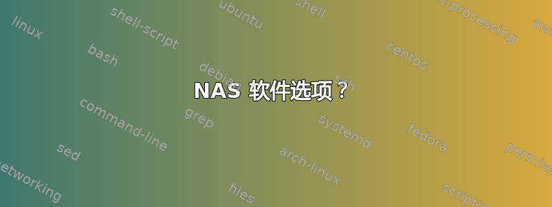 NAS 软件选项？