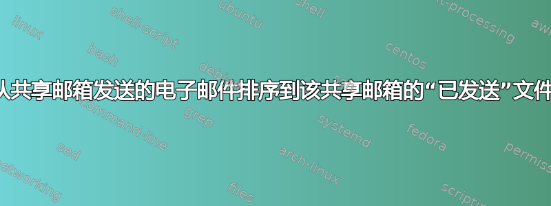 将从共享邮箱发送的电子邮件排序到该共享邮箱的“已发送”文件夹