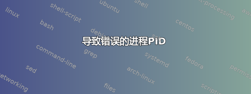 导致错误的进程PID