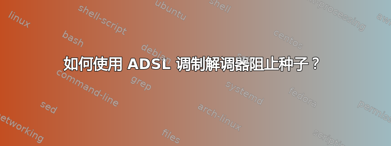 如何使用 ADSL 调制解调器阻止种子？