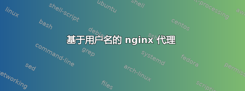 基于用户名的 nginx 代理