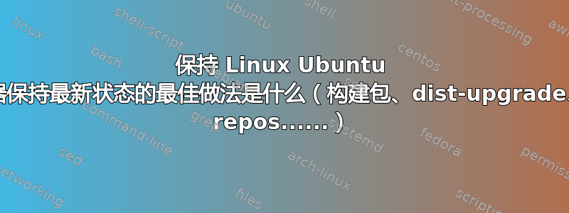 保持 Linux Ubuntu 服务器保持最新状态的最佳做法是什么（构建包、dist-upgrade、alt repos......）