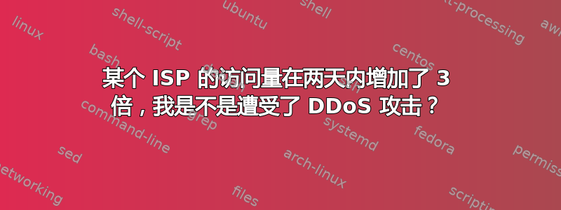 某个 ISP 的访问量在两天内增加了 3 倍，我是不是遭受了 DDoS 攻击？