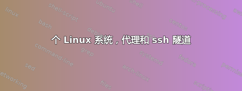 2 个 Linux 系统，代理和 ssh 隧道