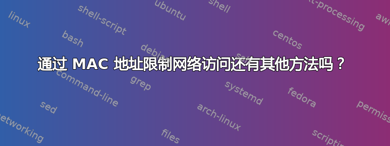 通过 MAC 地址限制网络访问还有其他方法吗？