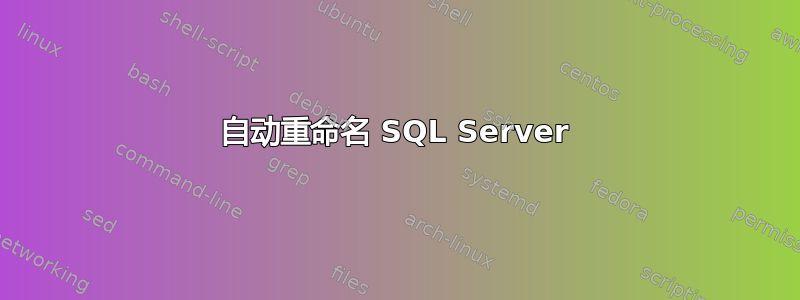 自动重命名 SQL Server