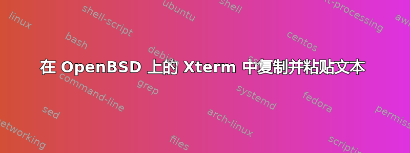 在 OpenBSD 上的 Xterm 中复制并粘贴文本