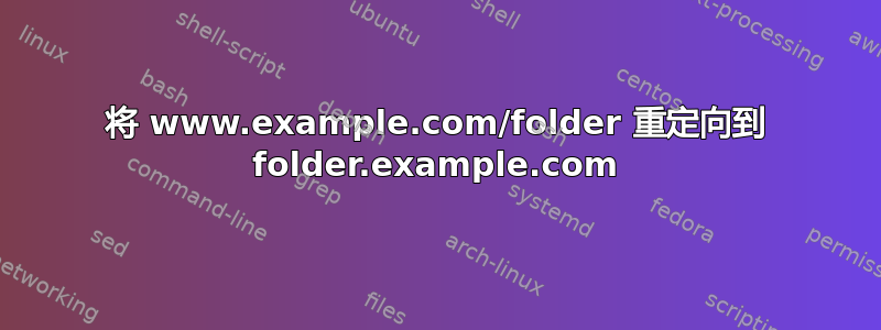 将 www.example.com/folder 重定向到 folder.example.com