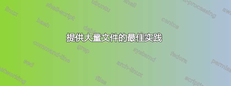 提供大量文件的最佳实践