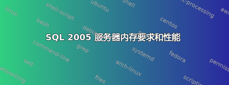 SQL 2005 服务器内存要求和性能