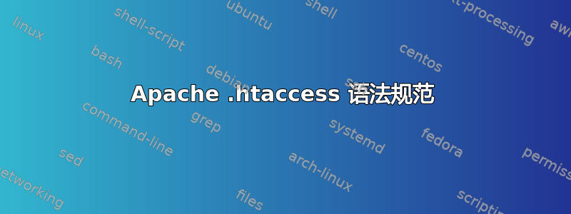 Apache .htaccess 语法规范