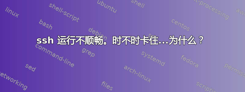 ssh 运行不顺畅。时不时卡住...为什么？