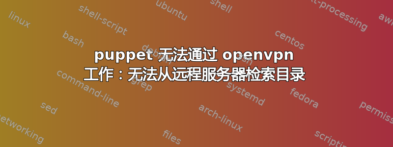 puppet 无法通过 openvpn 工作：无法从远程服务器检索目录