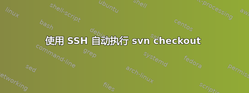 使用 SSH 自动执行 svn checkout