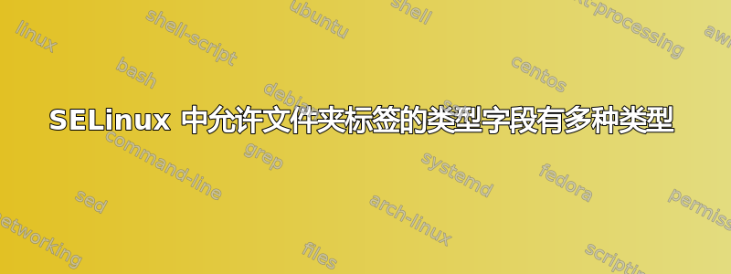 SELinux 中允许文件夹标签的类型字段有多种类型