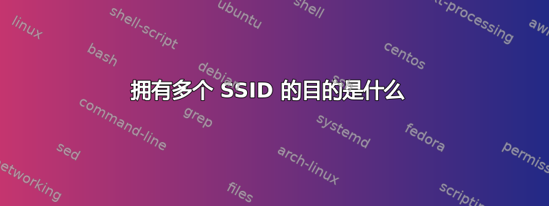 拥有多个 SSID 的目的是什么 