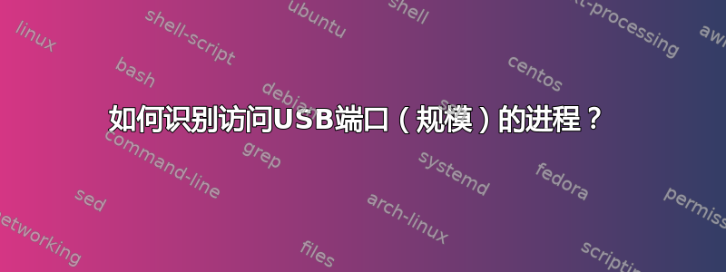 如何识别访问USB端口（规模）的进程？