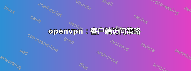 openvpn：客户端访问策略