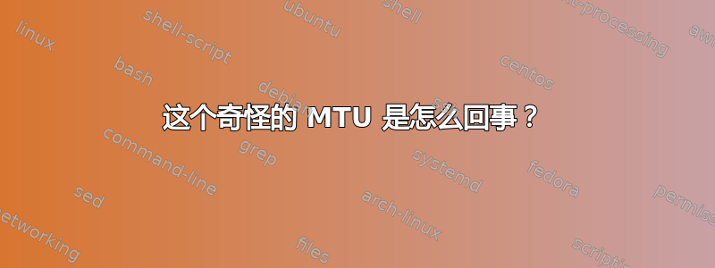 这个奇怪的 MTU 是怎么回事？