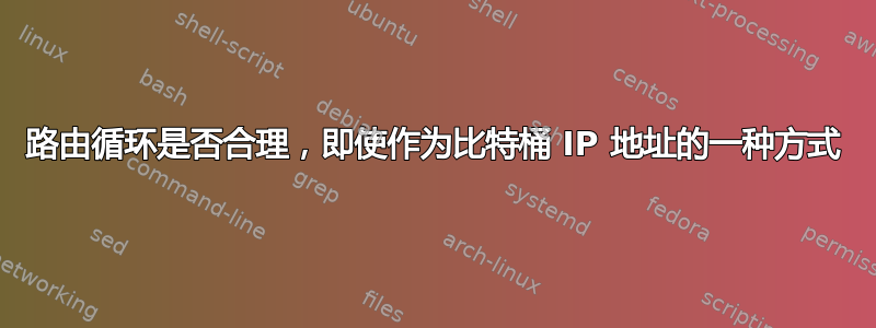 路由循环是否合理，即使作为比特桶 IP 地址的一种方式