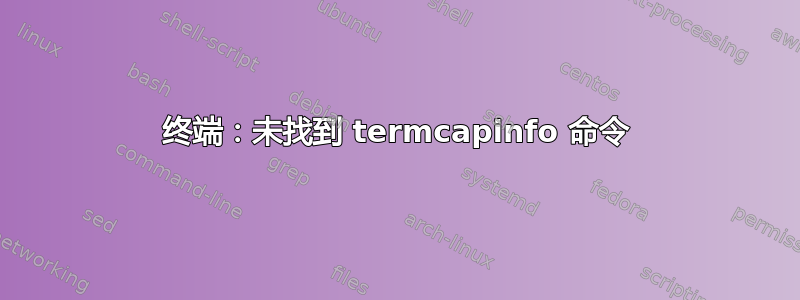 终端：未找到 termcapinfo 命令