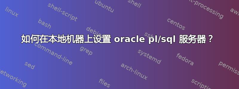 如何在本地机器上设置 oracle pl/sql 服务器？