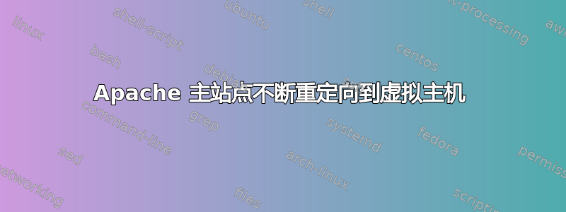 Apache 主站点不断重定向到虚拟主机