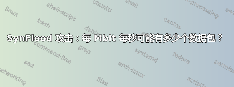 SynFlood 攻击：每 Mbit 每秒可能有多少个数据包？