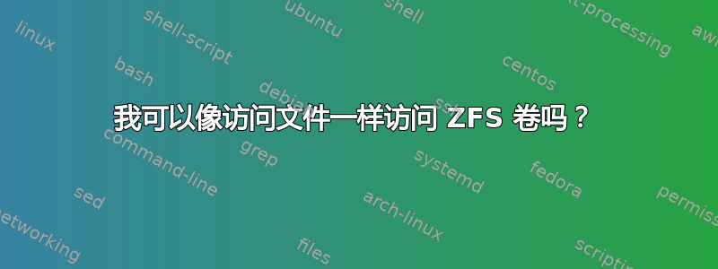 我可以像访问文件一样访问 ZFS 卷吗？