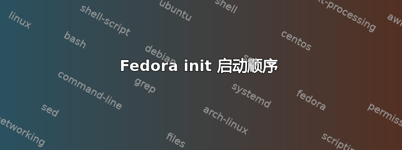 Fedora init 启动顺序