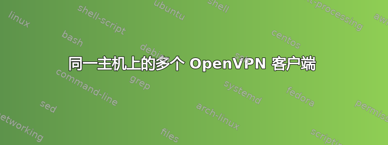 同一主机上的多个 OpenVPN 客户端