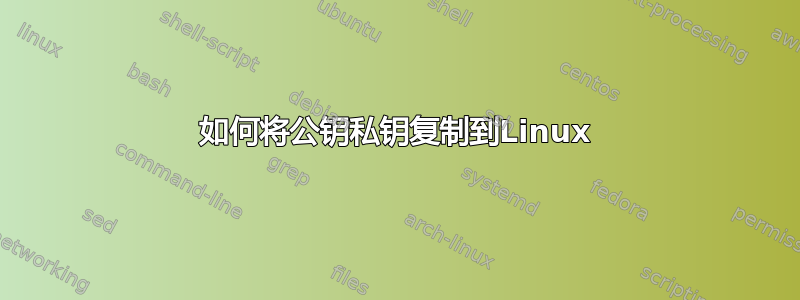 如何将公钥私钥复制到Linux