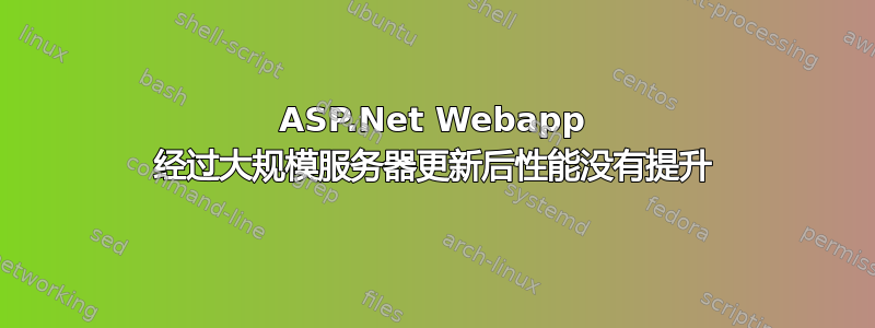 ASP.Net Webapp 经过大规模服务器更新后性能没有提升