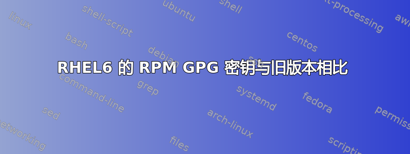 RHEL6 的 RPM GPG 密钥与旧版本相比