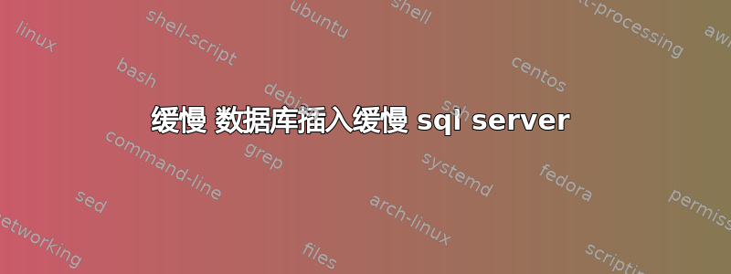 缓慢 数据库插入缓慢 sql server