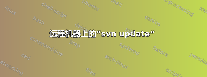 远程机器上的“svn update”