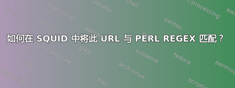 如何在 SQUID 中将此 URL 与 PERL REGEX 匹配？